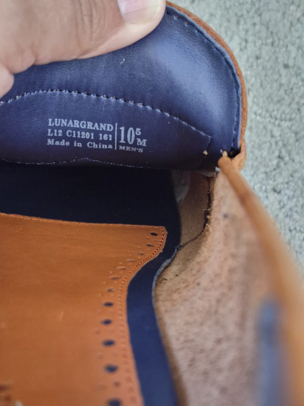 Cole Haan Men's Tan Leather Penny Loafers with Orange Sole